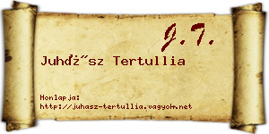 Juhász Tertullia névjegykártya